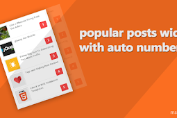 Blogger Popular Posts widget with Thumbnail and Auto Numbering