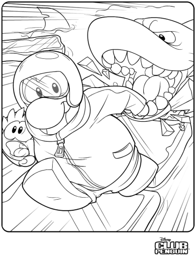 Disney Club Penguin Coloring Pages title=