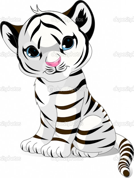 Cartoon Tiger Cub Coloring Pages Tiger Cub Coloring Pages Cute White Tiger  Cub Stock Vector 