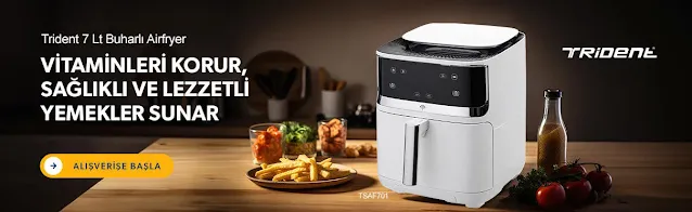 Trident TSAF701 7 Lt Buharlı Airfryer