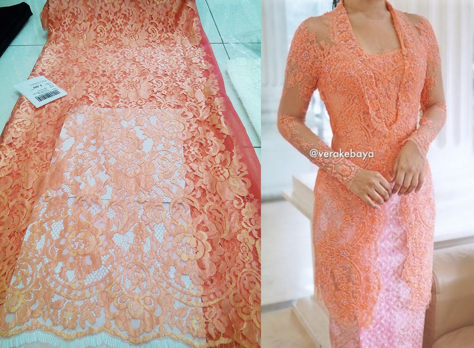 Brokarbrukat Kebaya semi Perancis KEBAYA t Brokat