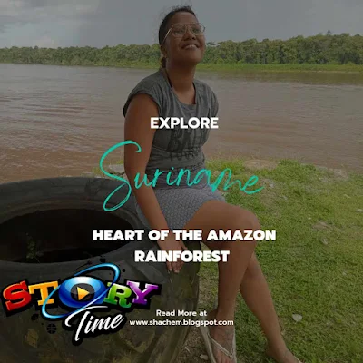 " Surinamese writer and blogger Shachem Lieuw sitting right next to the Suriname river at Ornamibo"