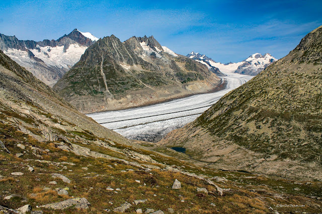 Geology travel Alps Switzerland Aletsch glacier Fiesch Laax hiking mountains ice copyright RocDocTravel.com