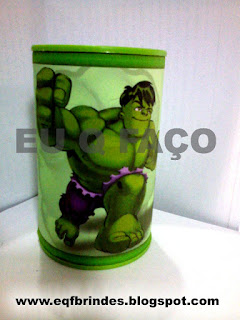 Cofrinho Hulk Kid, Lembrancinha Hulk Kid, brinde Hulk Kid, tema Hulk Kid, festa Hulk Kid, 