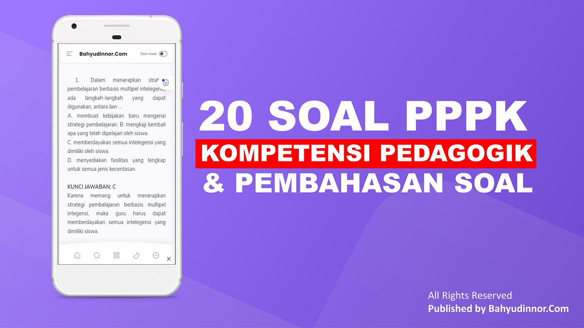 20 Bocoran Soal PPPK Materi  Tes Kompetensi Teknis Pedagogik