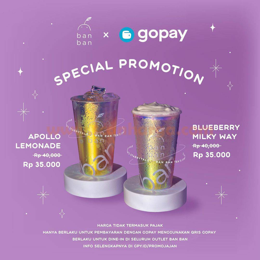 Promo BAN BAN TEA Spesial GOPAY