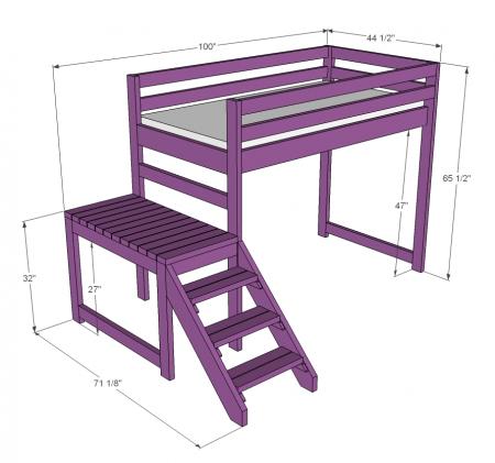 REHOBOTH FARM: DIY - Building a Loft Bed with Stairs - A ...
