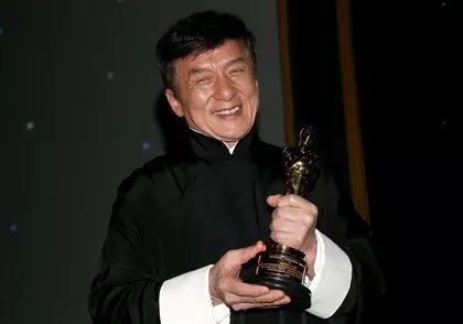 Jackie Chan receives an honorary Oscar for his film career