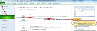 VBA: Cómo cambiar las propiedades de un documento de Excel.