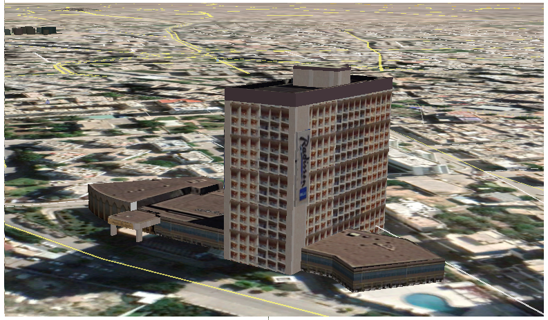 فندق المهاري Radison Blu3 | نموذج معماري 3D  لفندق المهاري بالعاصمة الليبية طرابلس