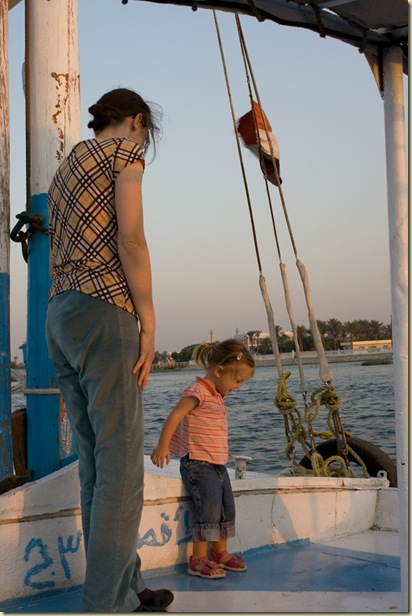 Sunset felucca ride on the Nile