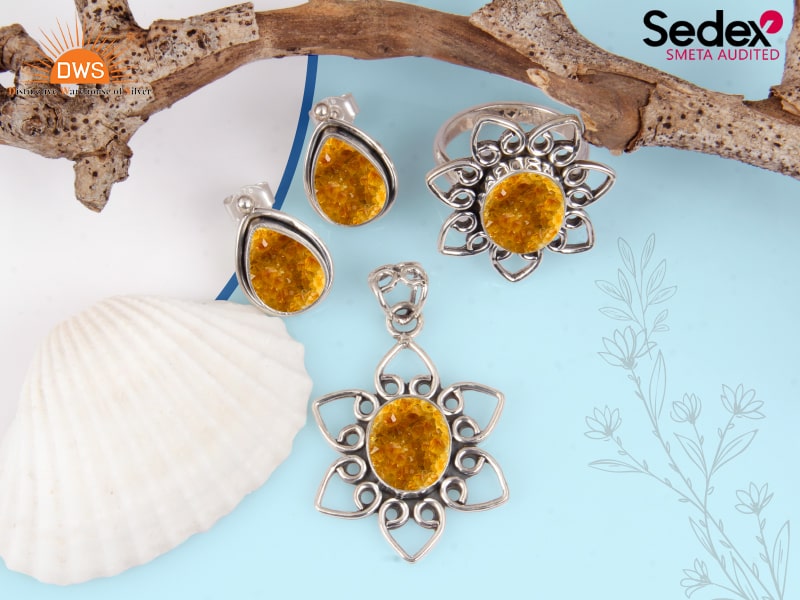 Citrine Druzy Jewelry Manufacturer