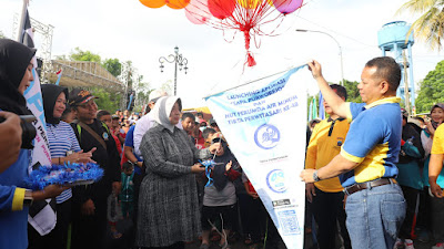Rayakan HUT, PDAM Tirta Perwitasari Launching Aplikasi dan Jalan Sehat
