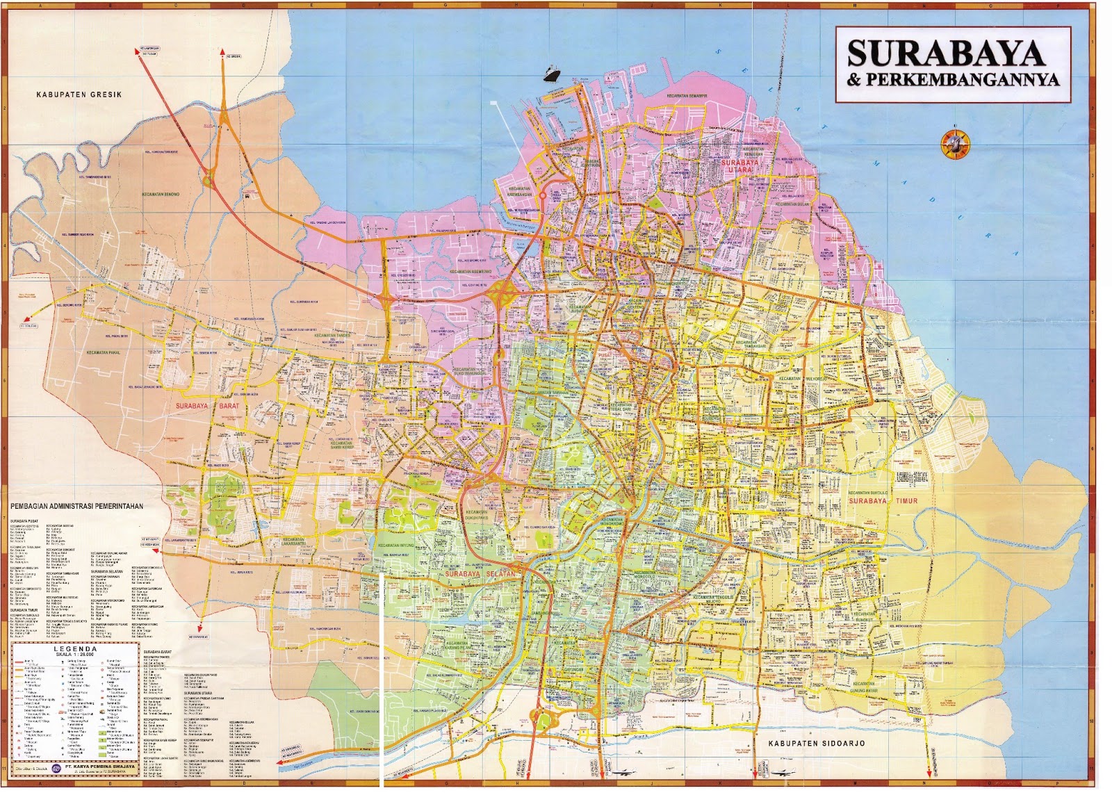 TAKJUB INDONESIA PETA  KOTA SURABAYA 