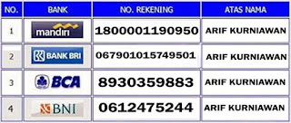 nomor rekening pembayaran