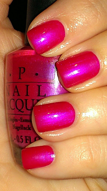 iridescent pink with blue flash