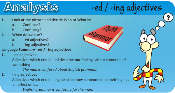 English Blog: Adjectives ending in -ed and -ing