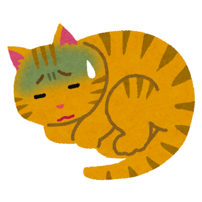 病気の猫のイラスト ペット かわいいフリー素材集 いらすとや