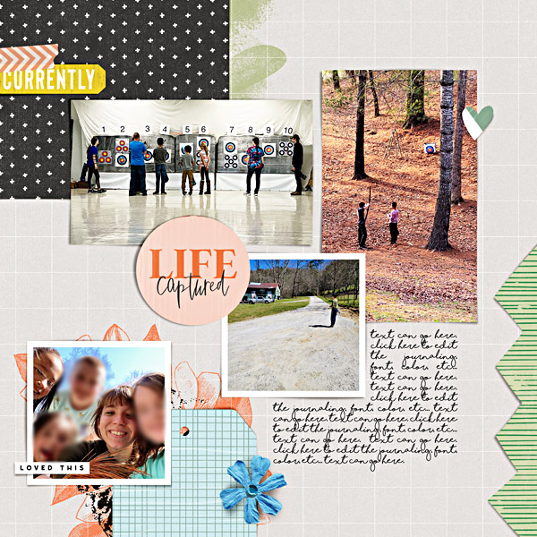 Right  side of Week 12, 2022 Digital Scrapbook page.