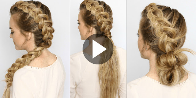 5 Minute DIY - How To Create Mohawk Dutch Braid Hairstyle, See Tutorial