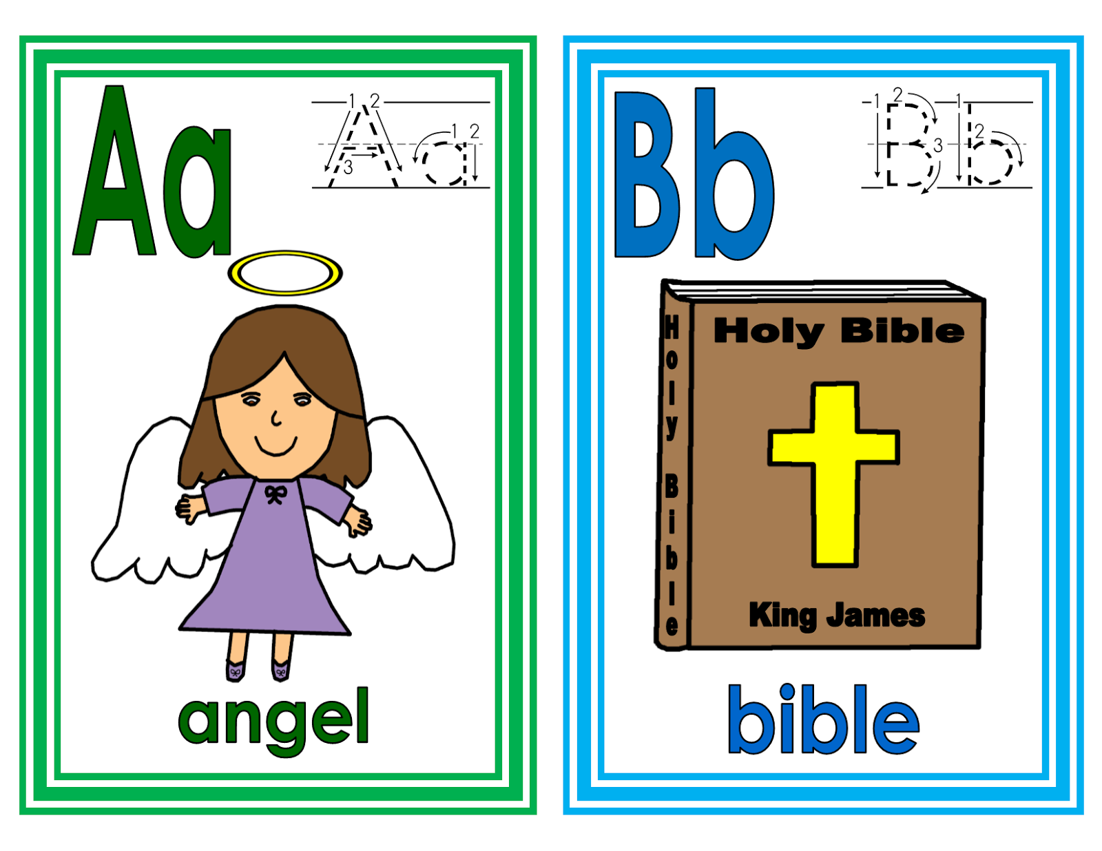 https://www.teacherspayteachers.com/Product/Alphabet-Wall-Display-with-a-Christian-Theme-1766740