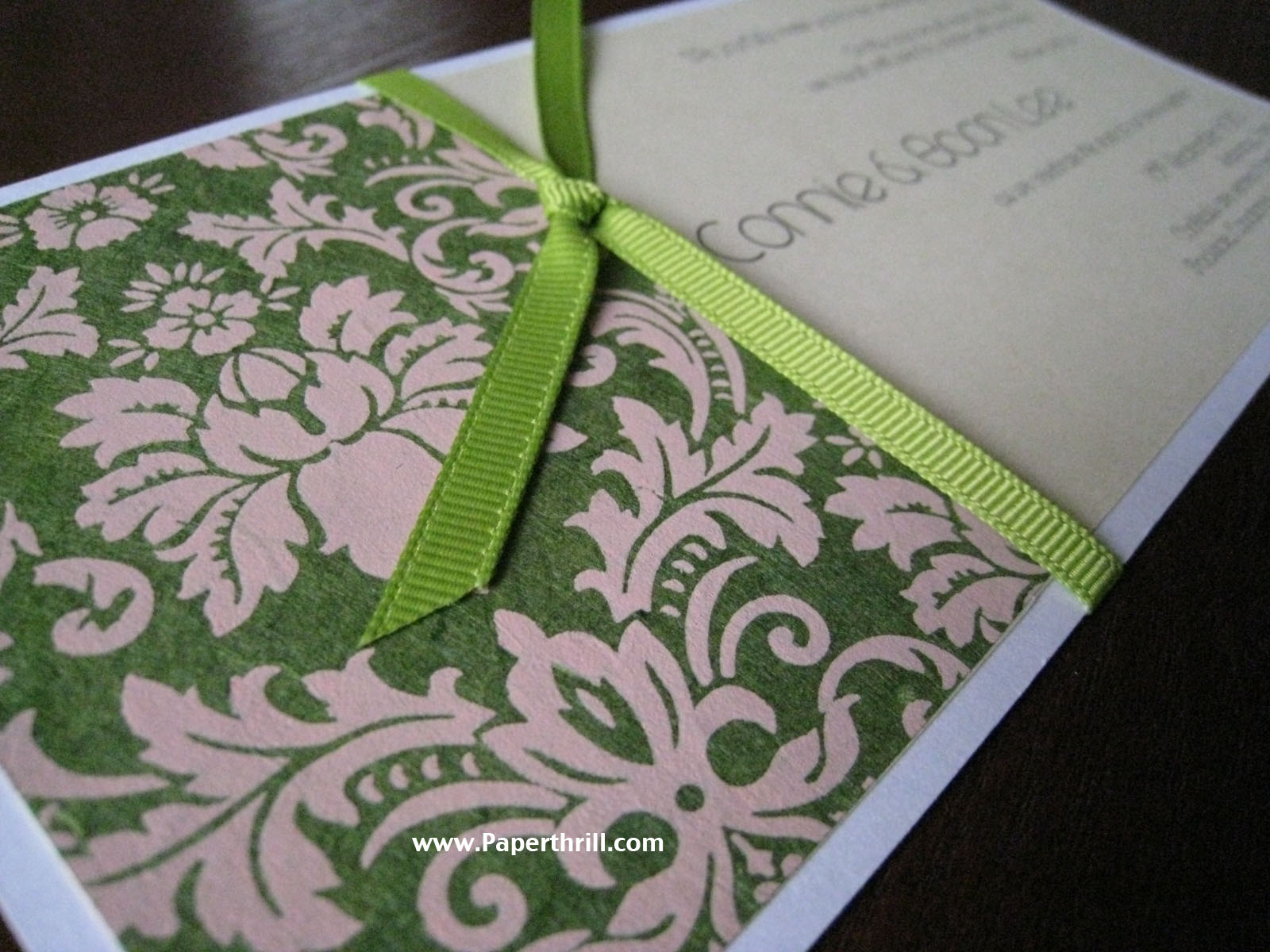 Green damask wedding