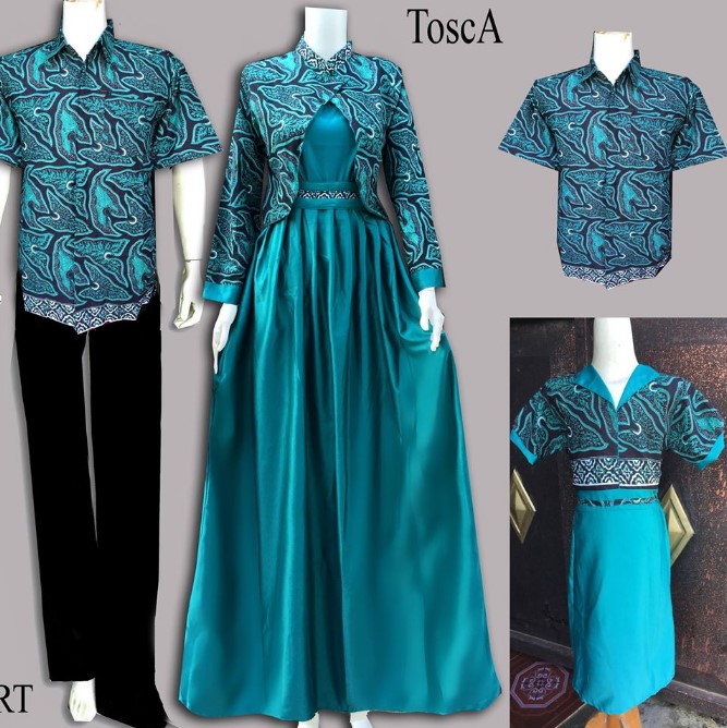 10 Model Baju  Batik  Couple  Gamis  Elegan Terbaru 2021