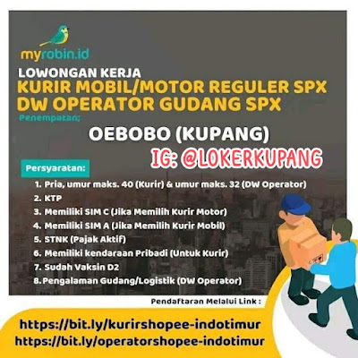 Lowongan Kerja Shopee Xpress Sebagai Mitra Kurir Xpress Reguler Mobil/Motor dan Daily Worker Operator Gudang