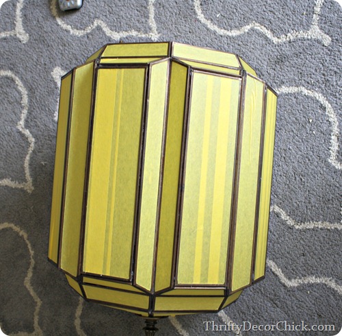 taping off glass on light fixture