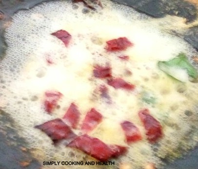 Frying cumin and dry chili