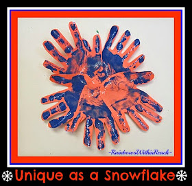 Hand Prints as Snowflakes at RainbowsWithinReach