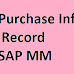 Purchase Info Record SAP MM