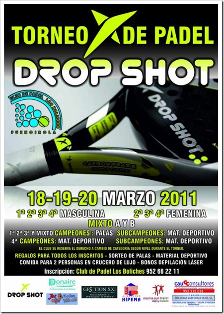 torneo de padel drop shot en club los boliches marzo 2011