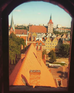Widok z wieży zamku w Olsztynie 