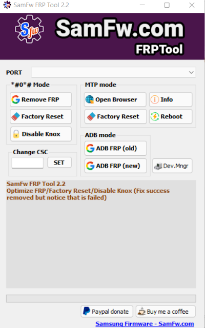 SamFw FRP Tool v2.2 Free Bypass Samsung FRP one click Free Download