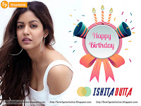 gorgeous bollywood promising actress ishita dutta hot white dress image along birthday message