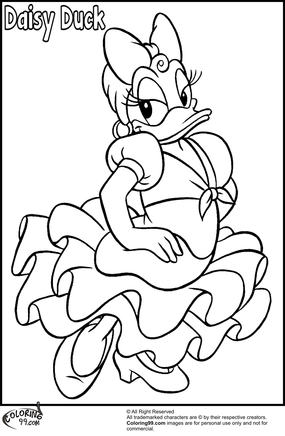 Download Daisy Duck Coloring Pages | Team colors