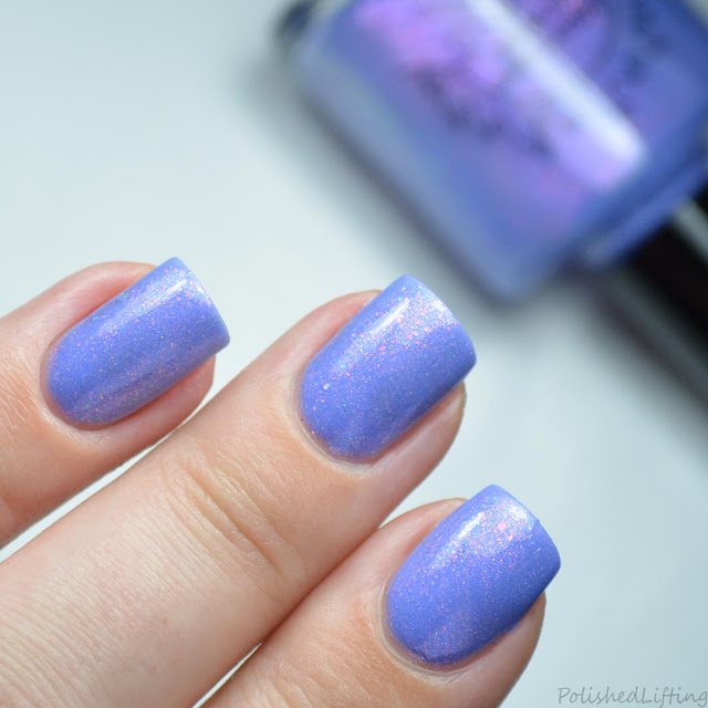 lilac nail polish with shimmer