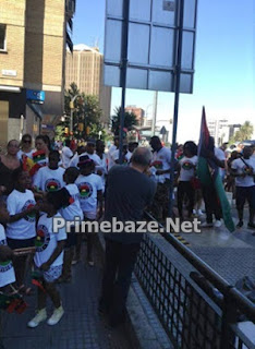 See Photos - Massive Biafran Supportors Protest In Spain For Nnamdi Kanu's Release