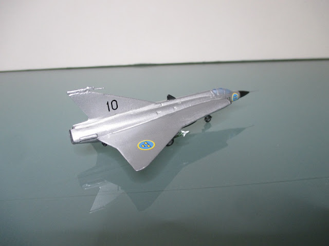 1/144 Saab 35 Draken diecast metal aircraft miniature