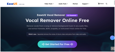 EaseUS Online Vocal Remover website