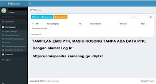  kini giliran EMIS khusus untuk Pendidik dan Tenaga Kependidikan  Cara Login Website EMIS PTK