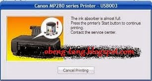 Cara Reset Printer Canon MP 287 Eror E08 - Mahira