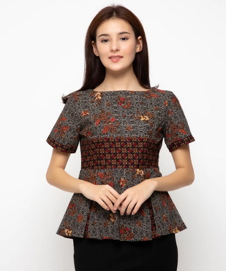  Model  Baju  Batik  Atasan  Untuk Wanita  Terbaru iFabrix