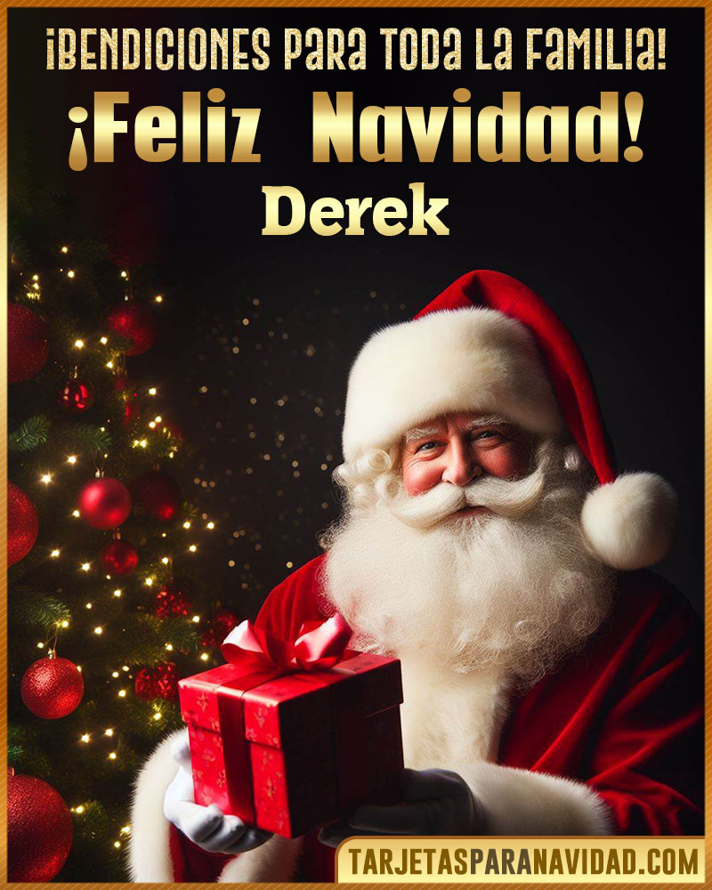Tarjetas de Papá Noel para Derek