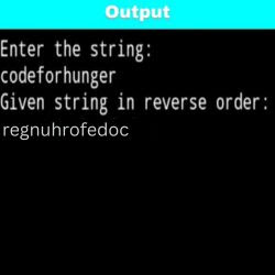 C program to print given string in reverse order without using strrev(), C Program to reverse a String