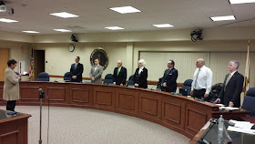 Town Council getting sworn in by Town Clerk Debbie Pellegri