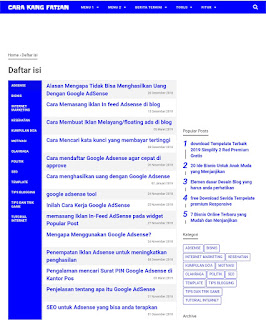 cara memasang sitemap atau daftar isi otomatis di blog