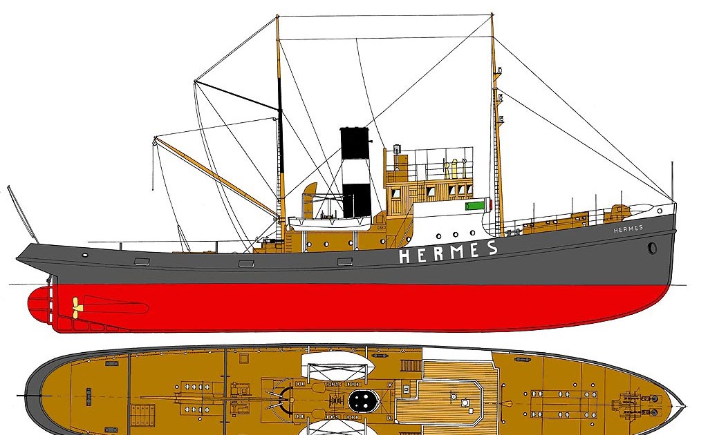 Free Ship Plans: "Hermes" Tugboat Plans