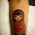 Russian Doll Matryoshka Tattoo Designs On Women Hand